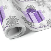 Lila Weihnachtsgeschenkpapier Geschenkpapier (Rolleneckpunkt)