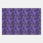 Lila Weihnachtsgeschmack Silberakzent Geschenkpapier Set (Vorderseite 3)