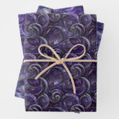 Lila Weihnachtsgeschmack Silberakzent Geschenkpapier Set (Beispiel)