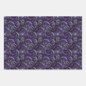 Lila Weihnachtsgeschmack Silberakzent Geschenkpapier Set (Vorderseite)