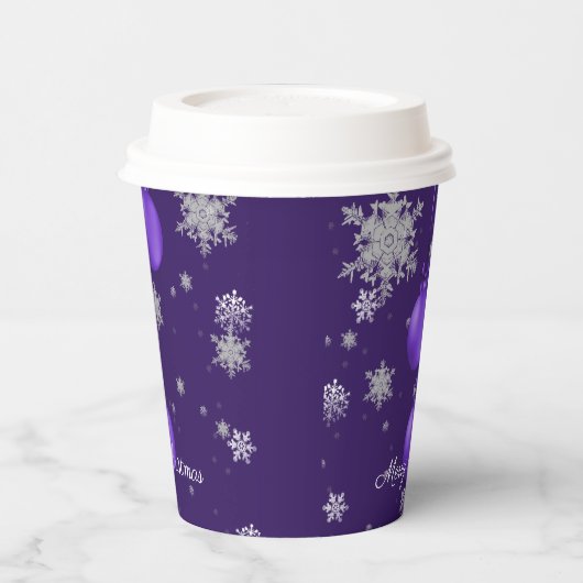 Lila Weihnachtskalender Pappbecher (Links)