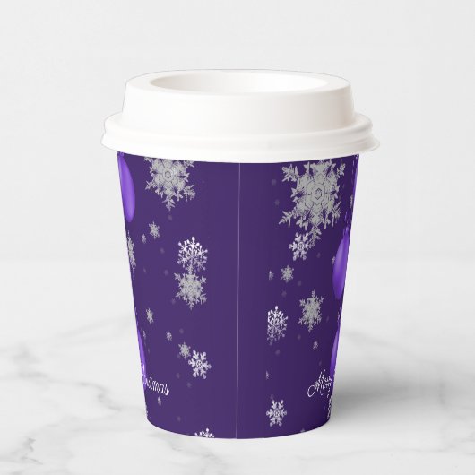 Lila Weihnachtskalender Pappbecher (Rechts)