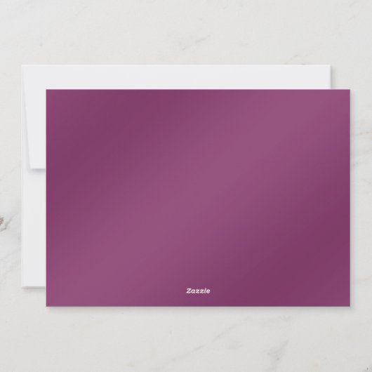 Lila Weihnachtskarte Feiertagskarte (Rückseite)