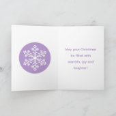 Lila Weihnachtskarte Feiertagskarte (Innenseite)