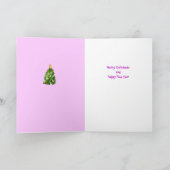 Lila Weihnachtskarte Feiertagskarte (Innenseite)