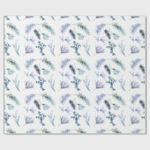 Lila Weihnachtskiefer Botanisch Geschenkpapier (Flach)