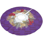 Lila Weihnachtskranz Polyester Weihnachtsbaumdecke (Schrägansicht)