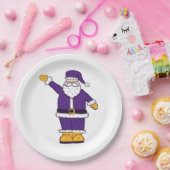 lila Weihnachtslieder Pappteller (Party)