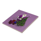 Lila Weihnachtsmann Fliese (Seite)