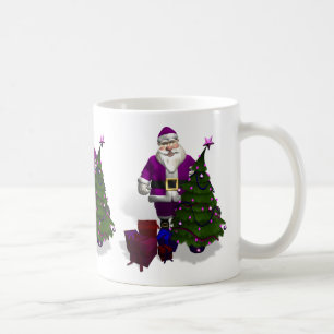 Lila Weihnachtsmann Kaffeetasse