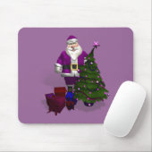 Lila Weihnachtsmann Mousepad (Mit Mouse)