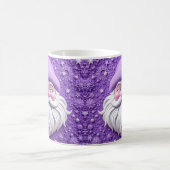 Lila Weihnachtsmann Santa Kaffeetasse (Mittel)