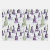 Lila Weihnachtsmuster #2#8#32 ID1009 Geschenkpapier Set (Vorderseite 2)