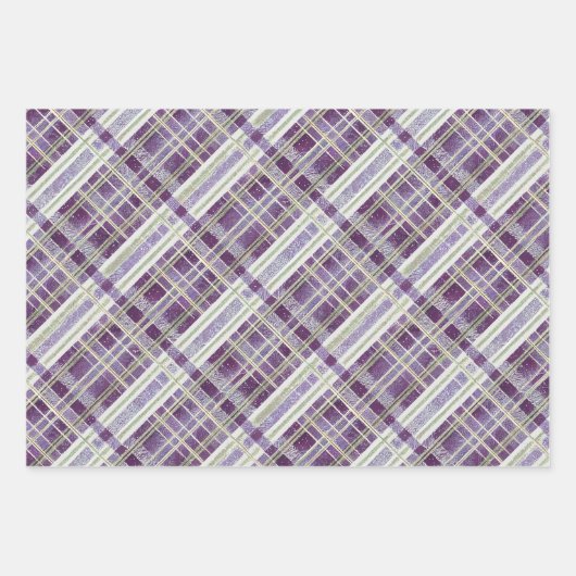 Lila Weihnachtsmuster #2#8#32 ID1009 Geschenkpapier Set (Vorderseite)