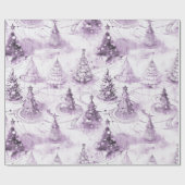 Lila Weihnachtsmuster#3 ID1009 Geschenkpapier (Flach)