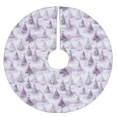 Lila Weihnachtsmuster#3 ID1009 Polyester Weihnachtsbaumdecke (Vorderseite)