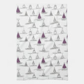 Lila Weihnachtsmuster#5 ID1009 Geschirrtuch (Vertikal)