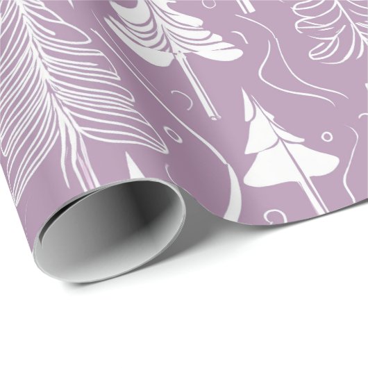 Lila Weihnachtsmuster#6 ID1009 Geschenkpapier (Rolleneckpunkt)