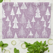 Lila Weihnachtsmuster#6 ID1009 Geschirrtuch (Gefaltet)