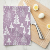 Lila Weihnachtsmuster#6 ID1009 Geschirrtuch (Viertel Falte)