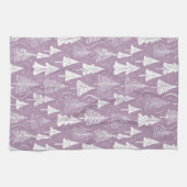 Lila Weihnachtsmuster#6 ID1009 Geschirrtuch (Horizontal)