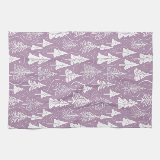 Lila Weihnachtsmuster#6 ID1009 Geschirrtuch (Horizontal)