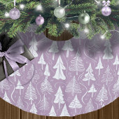 Lila Weihnachtsmuster#6 ID1009 Polyester Weihnachtsbaumdecke