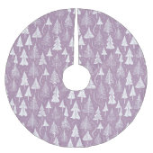 Lila Weihnachtsmuster#6 ID1009 Polyester Weihnachtsbaumdecke (Vorderseite)