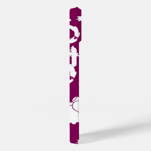 Lila Weihnachtsmuster Case-Mate iPhone Hülle (Rückseite / Rechts)