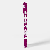 Lila Weihnachtsmuster Case-Mate iPhone Hülle (Rückseite / Links)