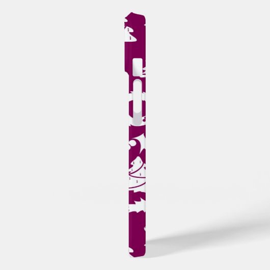 Lila Weihnachtsmuster Case-Mate iPhone Hülle (Rückseite / Links)