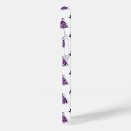 Lila Weihnachtsmuster Case-Mate iPhone Hülle (Rückseite / Links)