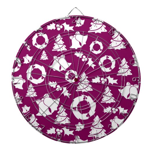 Lila Weihnachtsmuster Dartscheibe (vorne)