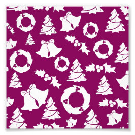 Lila Weihnachtsmuster Fotodruck