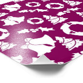 Lila Weihnachtsmuster Fotodruck (Ecke)