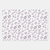 Lila Weihnachtsmuster Geschenkpapier Set (Vorderseite 3)