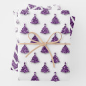 Lila Weihnachtsmuster Geschenkpapier Set (Beispiel)