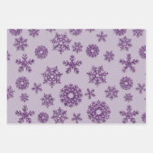 Lila Weihnachtsmuster Geschenkpapier Set (Vorderseite 3)