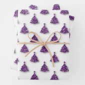 Lila Weihnachtsmuster Geschenkpapier Set (Beispiel)