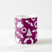 Lila Weihnachtsmuster Kaffeetasse (Mittel)