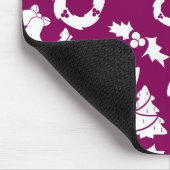 Lila Weihnachtsmuster Mousepad (Ecke)