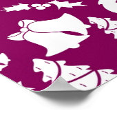 Lila Weihnachtsmuster Poster (Ecke)