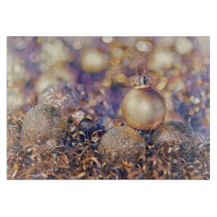 Lila Weihnachtsschmuck Aquarell Schneidebrett