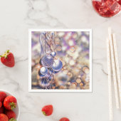 Lila Weihnachtsschmuck Aquarell Serviette (Beispiel)