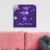 Lila Weihnachtsschmuck Canvas Print Leinwanddruck (Insitu (Wohnzimmer))