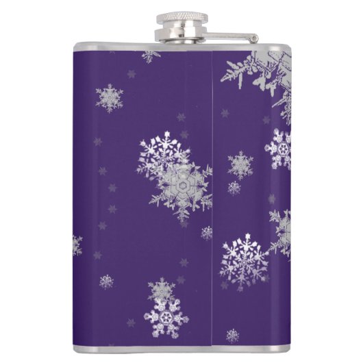 Lila Weihnachtsschmuck Flachmann (Rückseite)