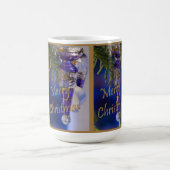 Lila Weihnachtsschmuck Kaffeetasse (Mittel)