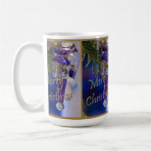 Lila Weihnachtsschmuck Kaffeetasse (Links)
