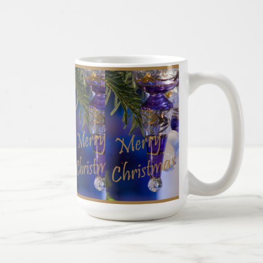 Lila Weihnachtsschmuck Kaffeetasse (Rechts)