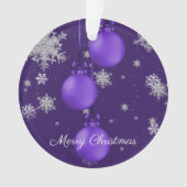 Lila Weihnachtsschmuck Ornament (Vorderseite)